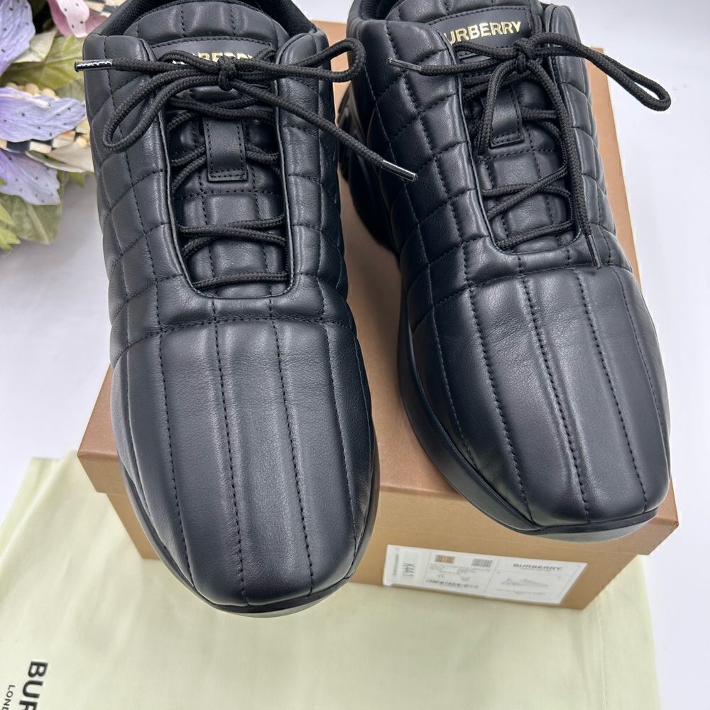 Men’s Burberry quilted trainer sneakers size 46 made in Italy - Picture 3 of 9